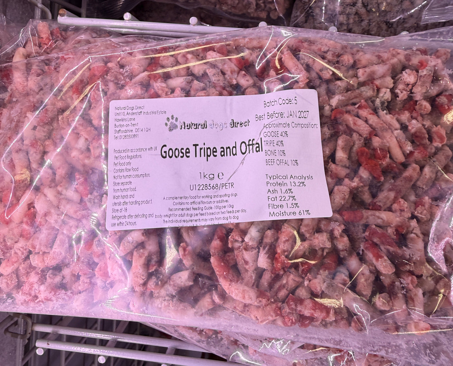Goose Tripe Offal 1kg