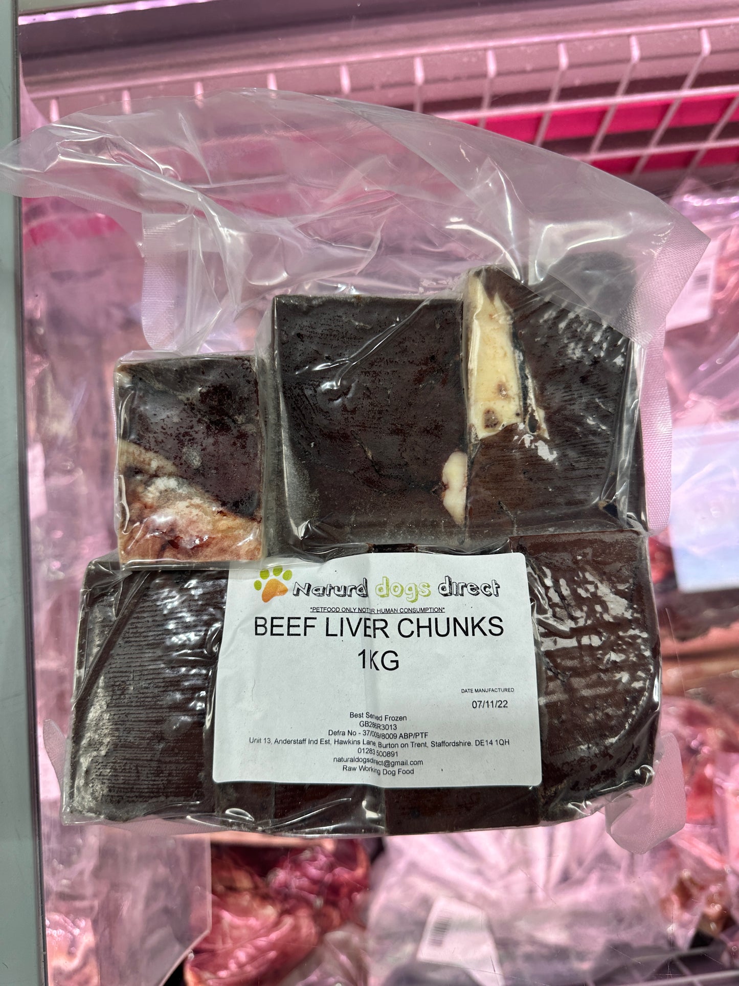 Beef Liver Chunks 1kg